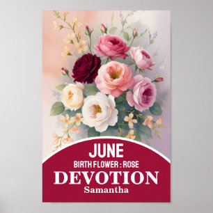 Poster June Birth Month Flower Christian Wall Art
