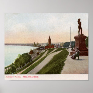 Póster Juneau Park, Milwaukee, Wisconsin Vintage