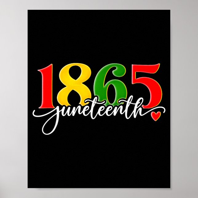 Poster Juneteenth 1865 afro-americano história negra home (Frente)