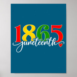 Poster Juneteenth 1865 afro-americano história negra home
