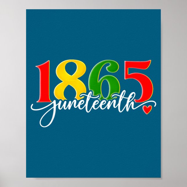 Poster Juneteenth 1865 afro-americano história negra home (Frente)