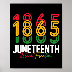 Poster Juneteenth 1865 Mês da História da Liberdade Negra