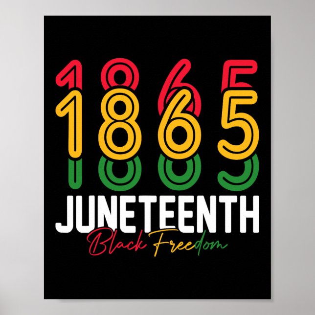 Poster Juneteenth 1865 Mês da História da Liberdade Negra (Frente)
