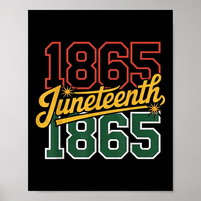 Poster Juneteenth 19 de junho de 1865 Mês da História Neg (Frente)
