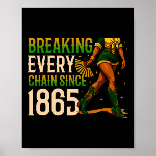 Poster Juneteenth Black Cowgirl 1865 Liberdade Melanina O