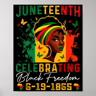 Poster Juneteenth celebrando a liberdade negra juneteenth