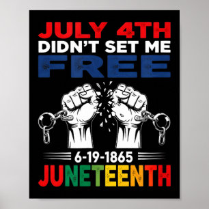 Poster Juneteenth é dia da independência história negra j
