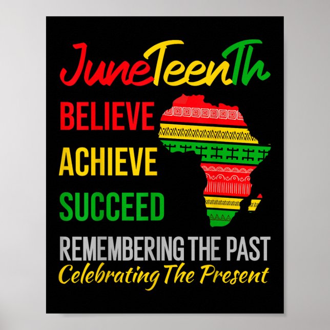 Poster Juneteenth é o meu dia da independência Africano 1 (Frente)