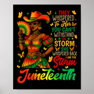 Poster Juneteenth Eu Sou A Tempestade Mulheres Negras Mês