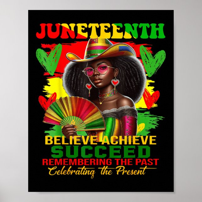 Poster Juneteenth Remembering The Past Celebrating The Pr (Frente)