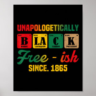 Poster Juneteenth Sem Desculpas Mulheres Periódicas Negra