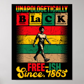 Poster Juneteenth Sem Desculpas Vintage Desde 1865 Homens