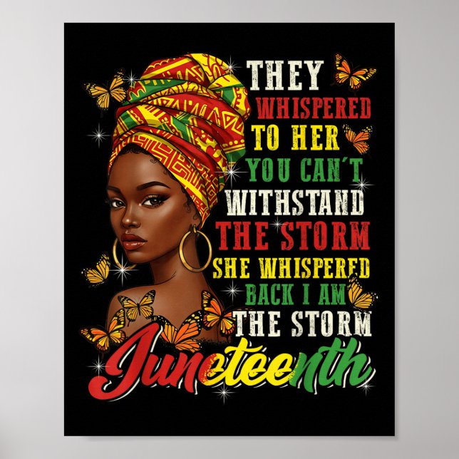 Poster Juneteenth They Whispered To Her You Cannot Withst (Frente)