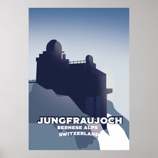 Poster Jungfraujoch, Jungfraujoch Alpes de Berna (Frente)