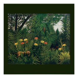 Póster Jungle Folk Art de Rousseau