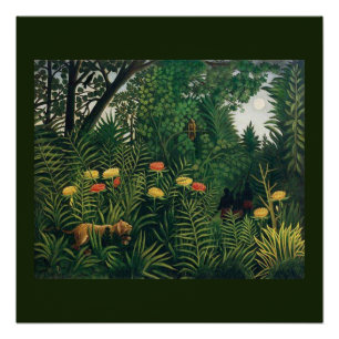 Póster Jungle Folk Art de Rousseau
