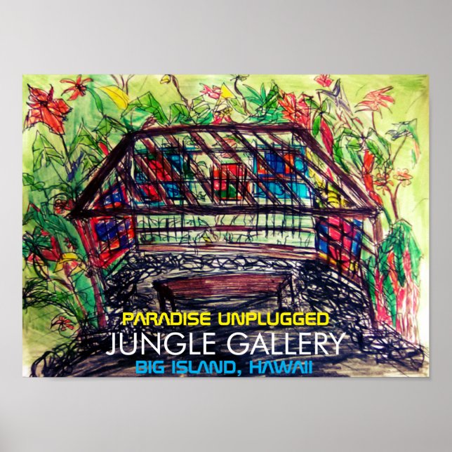POSTER JUNGLE GALLERY BIG ISLAND, HAWAII (Frente)