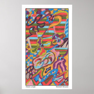 Poster "Jungle Stripes I" Abstrato Art