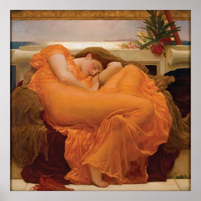 Póster Junho flamejante de Frederic Leighton (Frente)