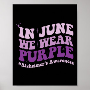 Poster Junho Nós Usamos Roxo Mês de Conscientização sobre