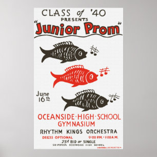 Poster júnior alto do baile de formatura do perto