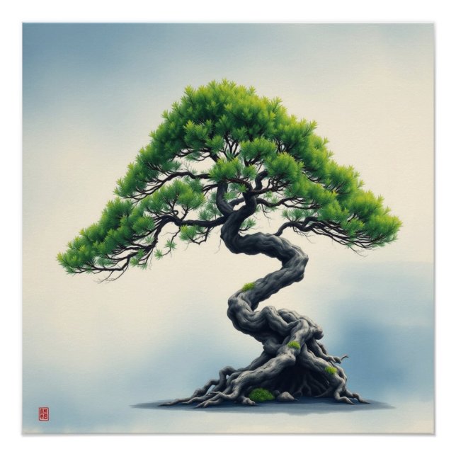 Póster juniper bonsai (Frente)