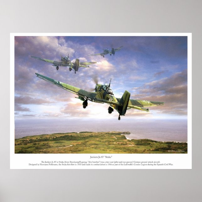 Poster Junkers Ju 87 " Stuka " (Frente)