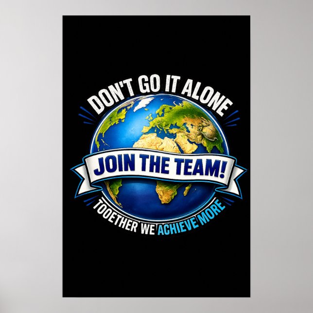 Poster Junte-se à Equipe – Design de Colaboração Global (Frente)