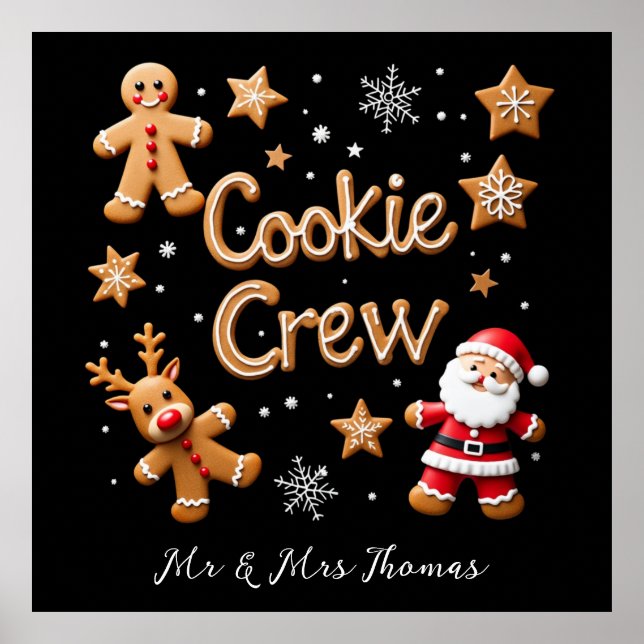 Poster Junte-se à Tripulação de Cookie no seu último Nata (Frente)