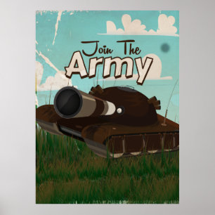 Poster Junte-se ao Cartaz Vintage do Exército