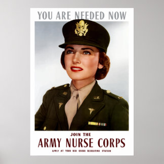 Poster Junte-Se Ao Corpo De Enfermeiros Do Exército