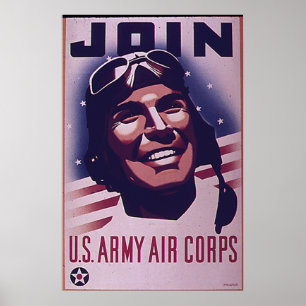Póster Junte-se ao Exército Air Corps