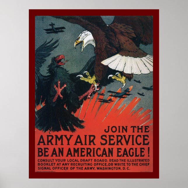 Poster Junte-se ao Serviço Aéreo do Exército (Frente)