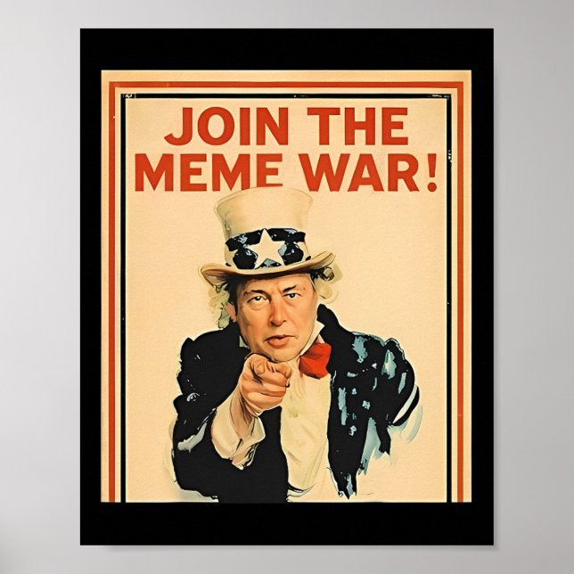 Poster Junte-se ao Trump da Guerra Meme (Frente)