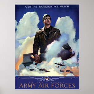 Póster Junte-Se Às Forças Aéreas Do Exército