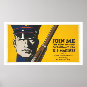 Póster Junte-se me - fuzileiros navais dos E.U.