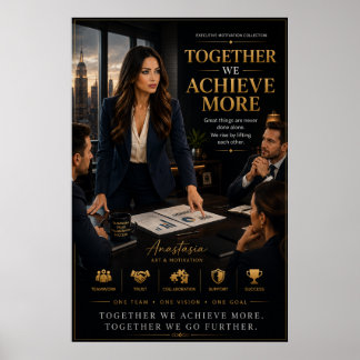 Poster Juntos Alcançamos Mais – Motivação para Trabalho e