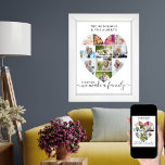 Poster Juntos, Colagem Personalizada De 11 Fotos Em Forma<br><div class="desc">Crie o seu próprio poster personalizado com 11 das suas fotografias favoritas e o(s) seu(s) nome(s) de família. O modelo de foto é configurado para criar uma colagem de fotos na forma de um coração amoroso, exibindo suas fotos em uma mistura de formatos quadrados, retratos e paisagens. Carregue suas fotos...</div>