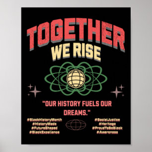 Poster Juntos Levantamos Vidas Negras Harmonia Racial