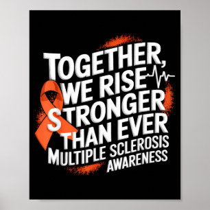Poster Juntos Nós Subimos Fita Laranja Esclerose Múltipla