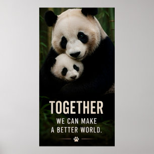 Poster 🐼 Juntos Podemos Criar Um Mundo Melhor 🌎