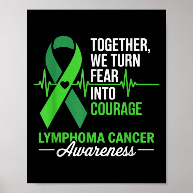 Poster Juntos Transformamos O Medo Em Cancer De Linfoma D (Frente)