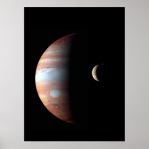 Póster Jupiter colorido legal e Io