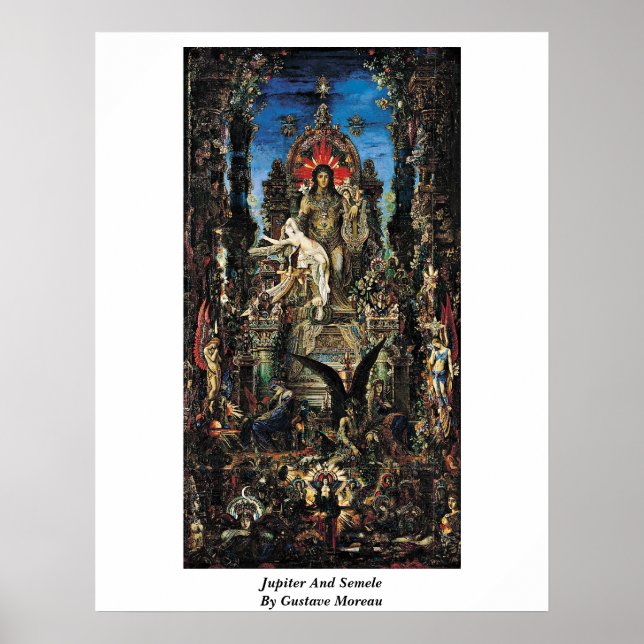 Póster Júpiter E Semele Por Gustave Moreau (Frente)