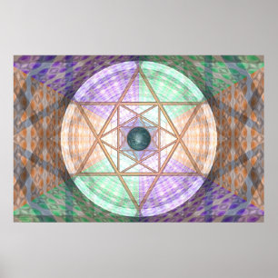 Poster Jupiter e terra por Martineau