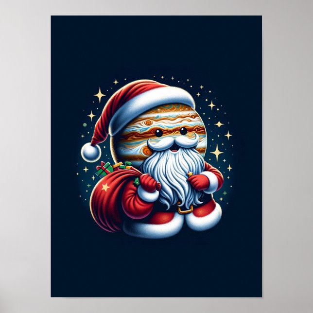 Poster Júpiter Jolly Velho Papai Noel Astronomia (Frente)