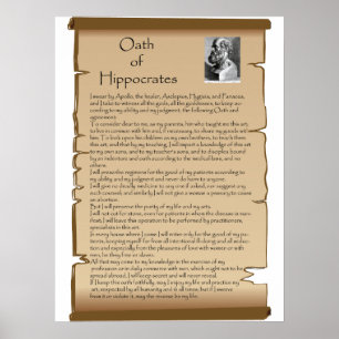 Póster juramento do doutor de hippocrates