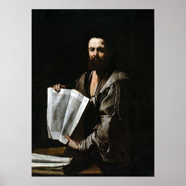 Poster Jusepe de Ribera Euclid (Frente)