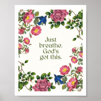 Poster Just Breathe. God's Got This