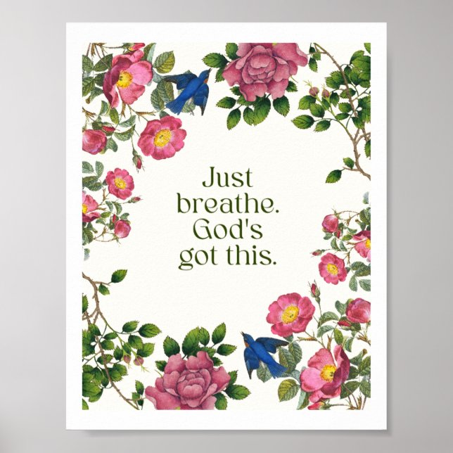 Poster Just Breathe. God's Got This (Frente)